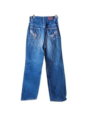 Vintage 1980's Girls 12-14 Denim Disco Jeans 20x27 Bon Bon High-Waisted